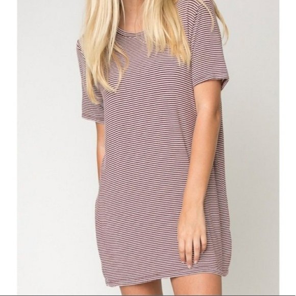 Brandy Melville Striped One Size Tee Shirt Dress - Picture 2 of 7